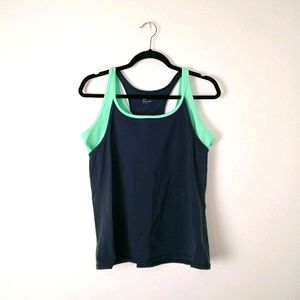 Athletic tank w/ attached sports bra